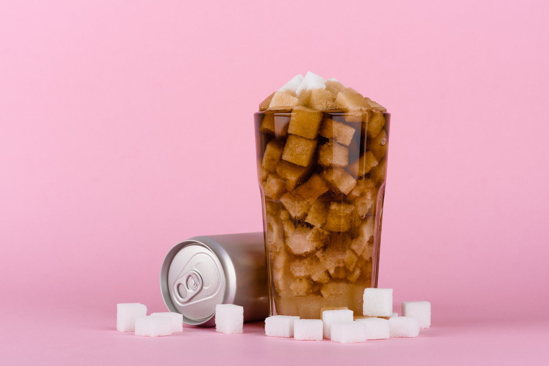 Não beba calorias de açúcar, refrigerantes e tipos sucos